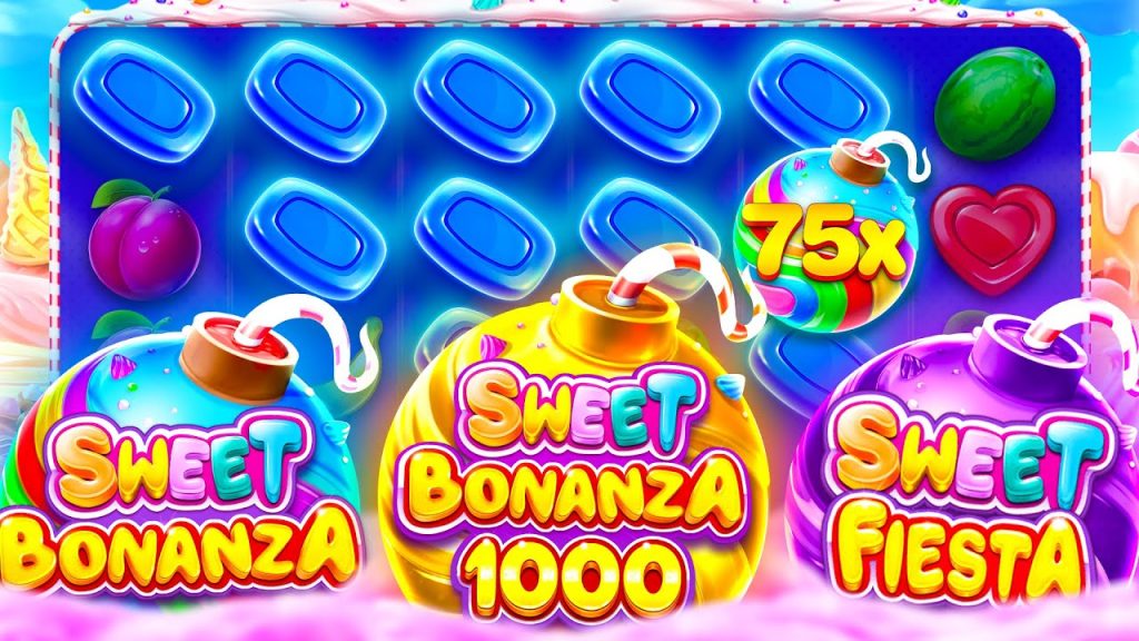 Les multiplicateurs de la démo Sweet Bonanza.